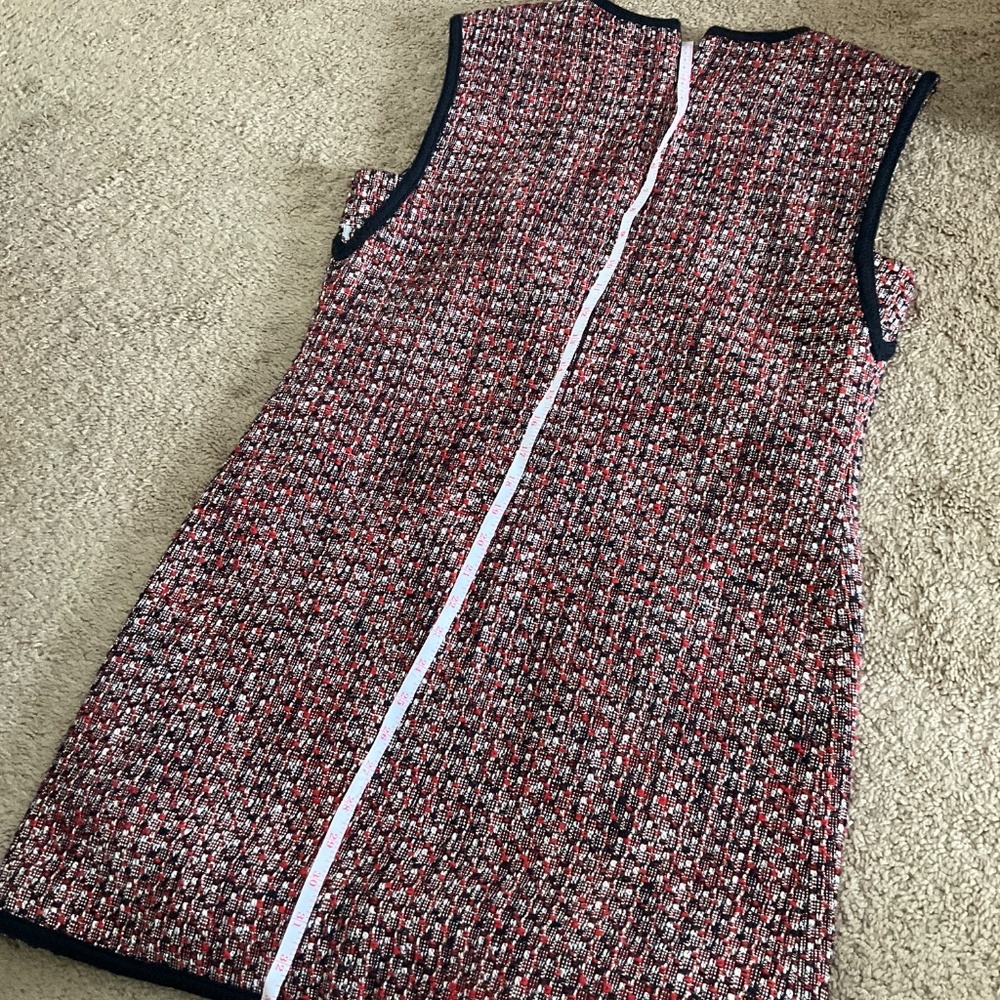 veronica beard Ravenna Sleeveless Metallic Cotton Tweed Minidress - Picture 8 of 9